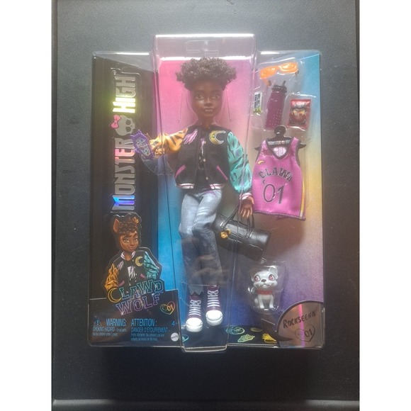 NIP Mattel Monster High Clawd Wolf & Rockseena Pet 10'' DOLL With Accessories - Picture 1 of 5